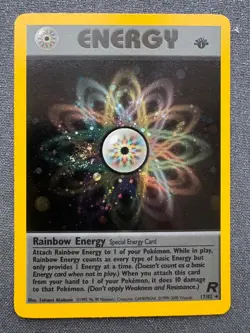 pokemon tcg team rocket rainbow energy 1st edition 2000 80/82 holo - Image 1