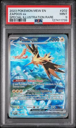 2023 POKEMON MEW EN-151 SPECIAL ILLUSTRATION RARE #202 ZAPDOS EX PSA 9 - Image 1