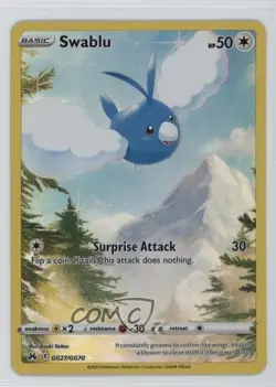 Full Art - Swablu Pokemon Sword & Shield Crown Zenith Galarian Gallery #GG27 - Image 1