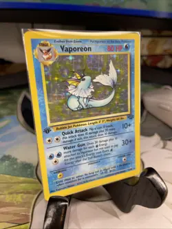 Pokemon Vaporeon Holo Rare 1st Edition #12 Jungle Ungraded LP - Image 2