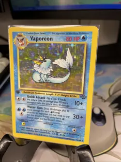 Pokemon Vaporeon Holo Rare 1st Edition #12 Jungle Ungraded LP - Image 3