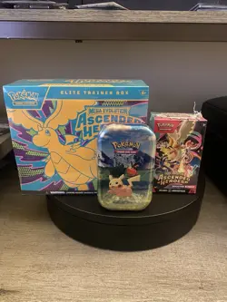Pokemon Ascended Heroes ETB + Booster Bundle + Pikachu Tin SEALED Collection Lot - Image 1