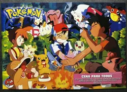 PIKACHU & ASH & MISTY & BROCK X TEAM ROCKET POKEMON JOHTO CARDS TOPS CARD ART - Image 1