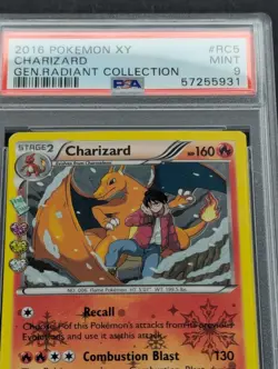 2016 Pokemon XY Charizard Gen Radiant Collection RC5 PSA 9 MINT - Image 2
