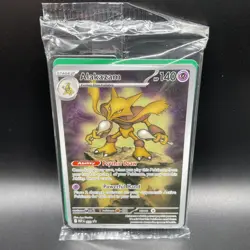 2025 Pokemon Mega Evolution Black Star Promo Full Art Holo Alakazam 009 - Sealed - Image 1