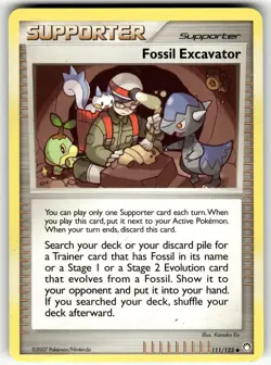 Fossil Excavator 111/123 Uncommon Mysterious Treasures Pokemon Lightly Played - Image 1