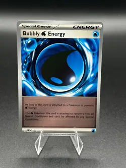 Bubbly Water Energy 084/086 Reverse Holo Rare - Me04 Chaos Rising Pokemon TCG NM - Image 1