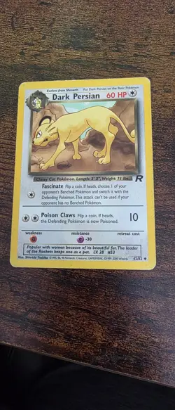 Dark Persian 42/82 Uncommon Team Rocket Pokemon Moderately Played - Image 1