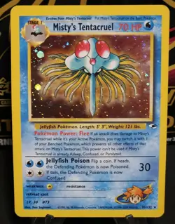 Pokemon Gym Heroes Misty's Tentacruel Holo Rare #10 Vintage Wizards Of The Coast - Image 1