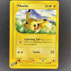 Pikachu 124/165 Common Expedition Base Set Pokemon TCG Lightly Played - Image 1