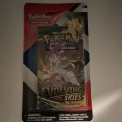 Pokemon TCG Evolving Skies+Chilling Rein Blister pack with Jirachi Pin - Image 1