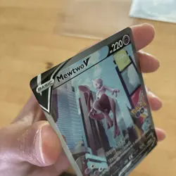 RARE holographic Mewtwo V (Alternate Full Art) 072/078 Pokemon GO Holo NM/M - Image 5