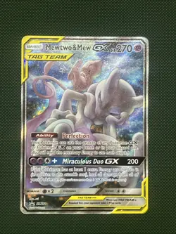 Pokemon Mewtwo & Mew GX Tag Team SM191 Black Star Promo LIGHTLY PLAYED - Image 1