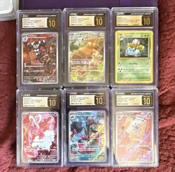 CGC Pristine 10 Japanese Pokemon Holo Art Rare Lot 6 Gothorita Pawmot Ivysaur - Image 1