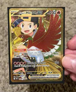 Pokemon Destined Rivals Ethan's Ho-Oh EX Gold 239 - Image 1