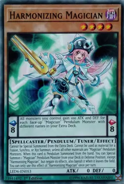 LED6-EN053 HARMONIZING MAGICIAN COMMON 1ST EDITION YuGiOh CARD - Image 1