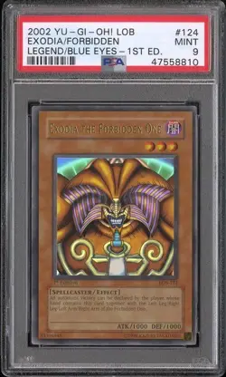 2002 Yu-Gi-Oh LOB Exodia The Forbidden One 1st Ed PSA 9 - Image 1