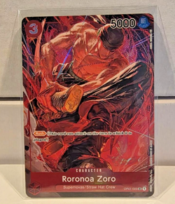 One Piece Roronoa Zoro *PRE-ERRATA* Parallel Romance Dawn OP01-025 Holo Wheel - Image 1
