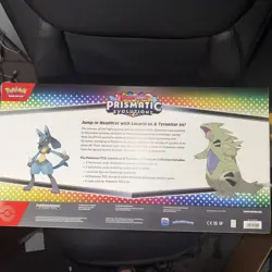 Pokemon TCG Prismatic Evolutions Lucario Ex + Tyranitar Ex Premium Collection - Image 5