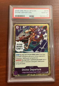 Divine Departure OP13-076 Foil One Piece Graded PSA 10 Gem Mint - Image 1