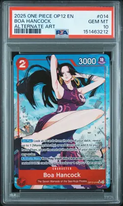 2025 ONE PIECE OP12 014 LEGACY OF THE MASTER BOA HANCOCK ALT ART PSA 10 - Image 1