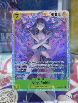 Nico Robin EB03-055 SR Super Rare Extra Booster Heroines Edition One Piece Card - Image 1