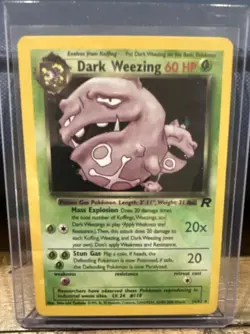 Pokemon Dark Weezing Team Rocket Holo Rare Unlimited 14/82 60 HP English Card - Image 1