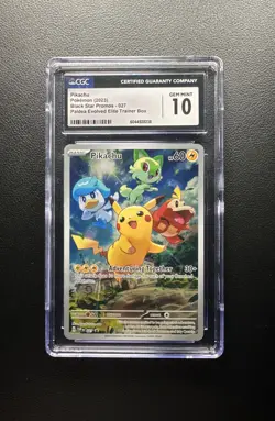 Pikachu 027 Sv: Scarlet & Violet Promo Cards Holo CGC GEM MINT 10 - Image 1