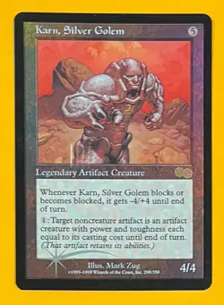 MTG KARN, SILVER GOLEM (Foil) Arena Promo (OldManMTG 013-190) - Image 1