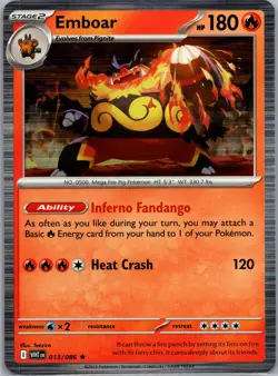 Pokemon TCG - Emboar Holo Rare SV: White Flare 013/086 NM - Image 1