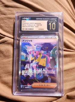Graded CGC Pristine 10, Iono #350 (2023) Pokemon Japanese Shiny Treasure ex SAR - Image 1