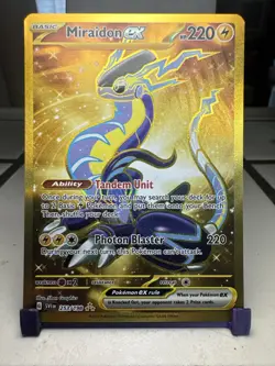 Pokemon TCG Miraidon EX 253/198 Scarlet & Violet Holo Hyper Rare - Image 1