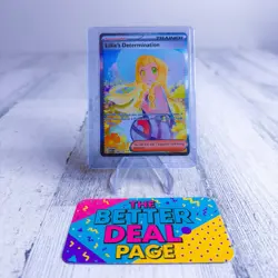 Lillie's Determination SIR Holo 184/132 Me01 Pokemon NM + Jarachi - Image 1