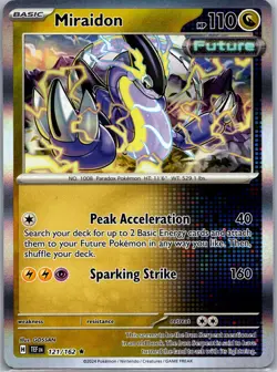 Pokemon TCG - Miraidon Holo Rare SV05: Temporal Forces 121/162 NM - Image 1