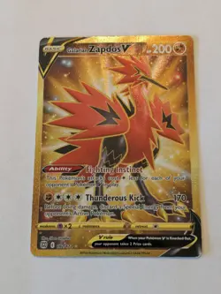 Pokemon TCG - Brilliant Stars - Galarian Zapdos V - 182/172 - Gold - LP - Image 1