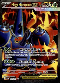 POKEMON MEGA HERACROSS EX 108 PHANTASMAL FLAMES 094 ULTRA RARE HOLO NM - Image 1