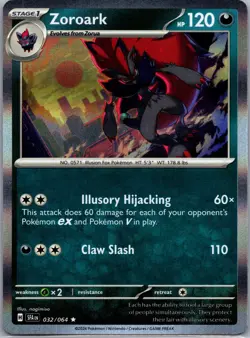 Pokemon TCG - Zoroark Holo Rare SV: Shrouded Fable 032/064 NM - Image 1