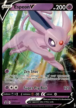 POKEMON ESPEON V SWSH201 SWORD & SHIELD PROMO HOLO PROMO LP - Image 1