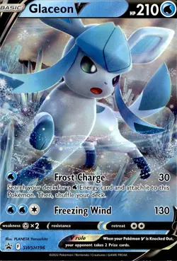 POKEMON GLACEON V SWSH196 SWORD & SHIELD PROMO HOLO PROMO LP - Image 1