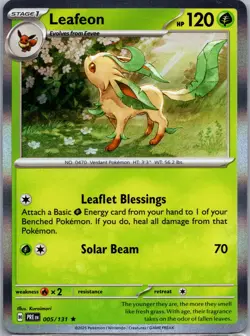 Pokemon TCG - Leafeon Holo Rare SV: Prismatic Evolutions 005/131 NM - Image 1