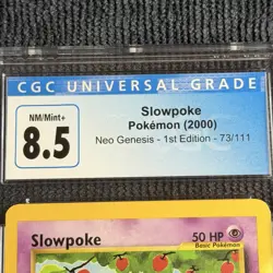 Pokemon Slowpoke 1st Ed. 73/111 CGC 8.5 NM/M+ Blue Label 2000 Neo Genesis TCG - Image 3
