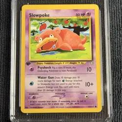 Pokemon Slowpoke 1st Ed. 73/111 CGC 8.5 NM/M+ Blue Label 2000 Neo Genesis TCG - Image 4