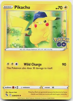 Pikachu 028/078 Holo Rare Pokemon GO Pokemon Holo Near Mint - Image 1