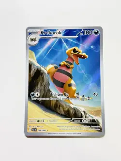 Krokorok 136/086 Full Art Pokemon SV: Black Bolt English Near Mint #57 - Image 1