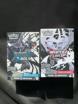 Pokemon TCG Scarlet Violet Black Bolt and White Flare Booster Bundle Sealed - Image 1