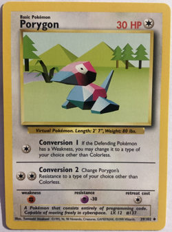 Pokemon TCG Porygon 39/102 Base Set Vintage WoTC Uncommon MINT !!! - Image 1