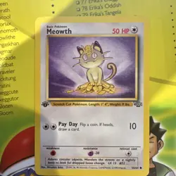 Wizards of the Coast Meowth Jungle Common Regular 1st Ed ENG 1999 50HP 56/64 - Image 1