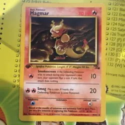 Wizards of the Coast Pokemon TCG Magmar Fossil Unc ENG 1999 70HP 39/62 - Image 1