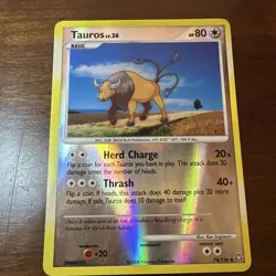 Pokemon TCG Tauros Diamond & Pearl Uncommon Reverse Holo 74/146 English - Image 1