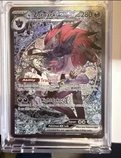 Pokemon N's Zoroark EX 286/217 ASC Sv09 Special Illustration Rare Holo Full Art - Image 1